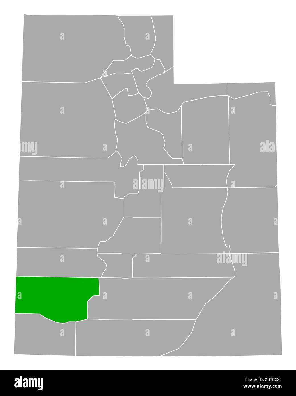 Map of Iron in Utah Stock Photo Alamy