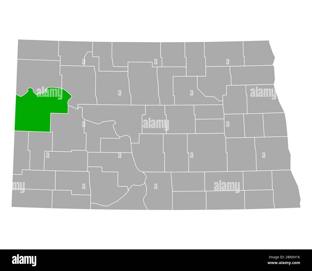 Map of McKenzie in North Dakota Stock Photo Alamy