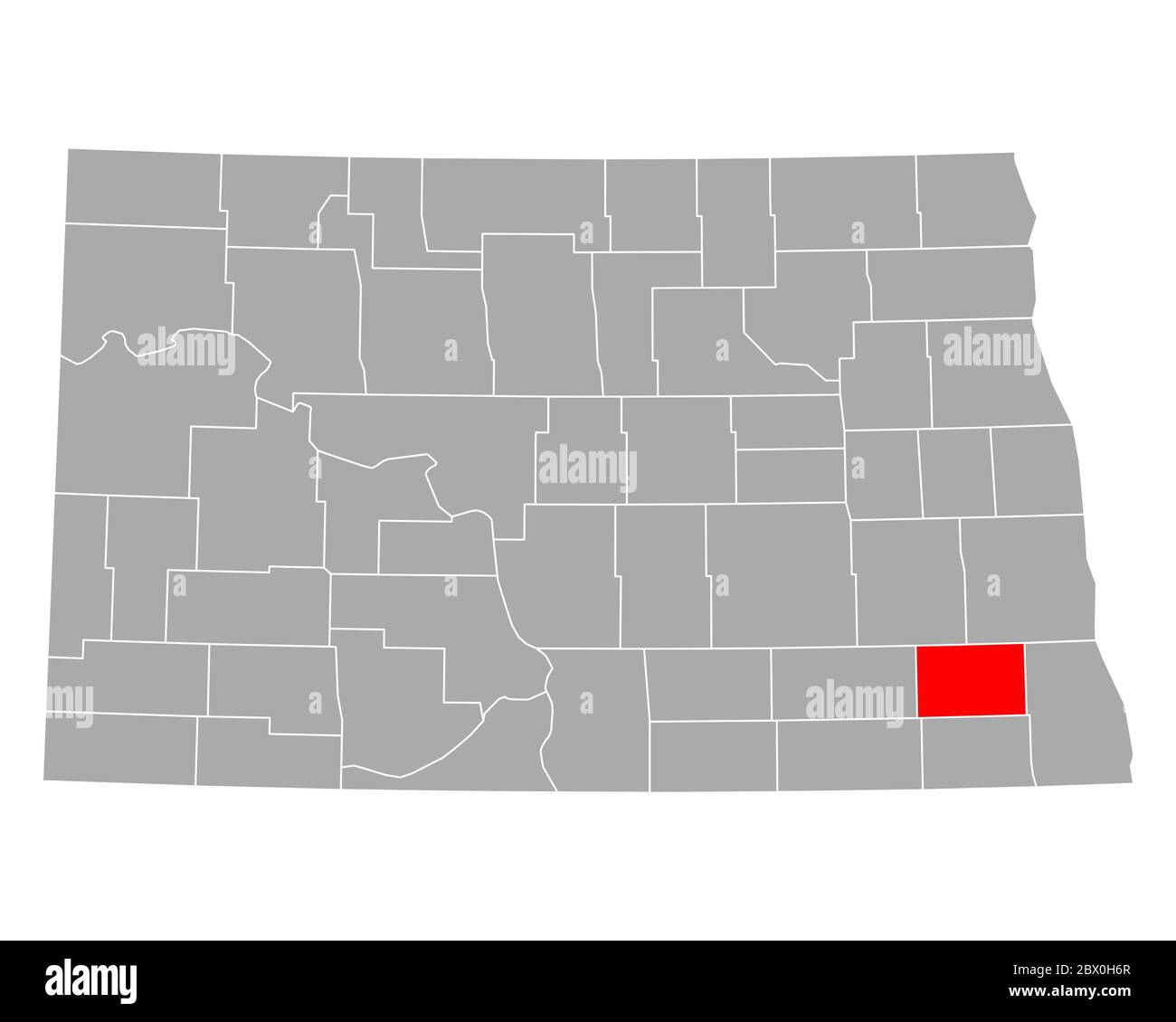 Map of Ransom in North Dakota Stock Photo Alamy