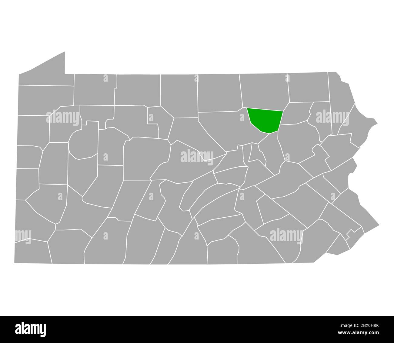 Map of Sullivan in Pennsylvania Stock Photo - Alamy