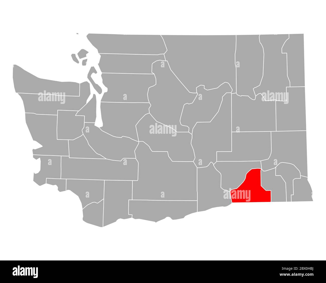 Map of Walla Walla in Washington Stock Photo Alamy