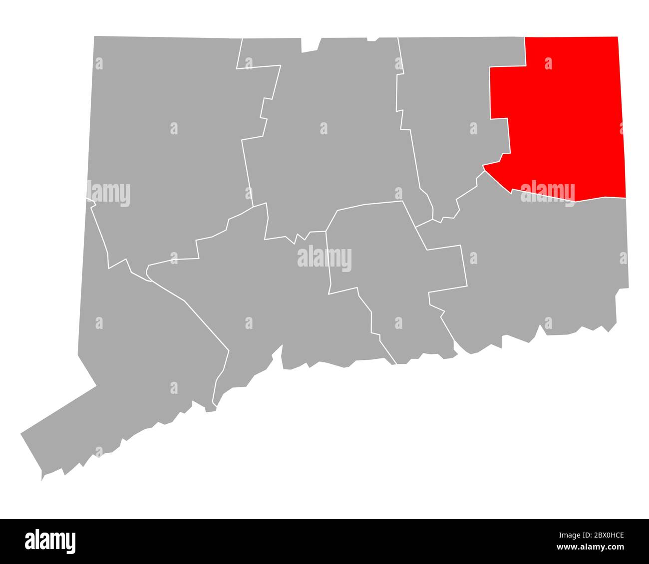 Map of Windham in Connecticut Stock Photo Alamy