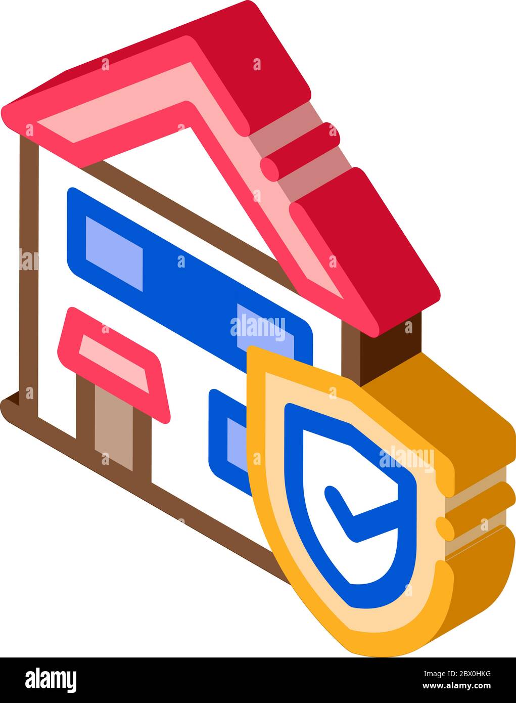 Protective House from Rat isometric icon vector illustration Stock Vector