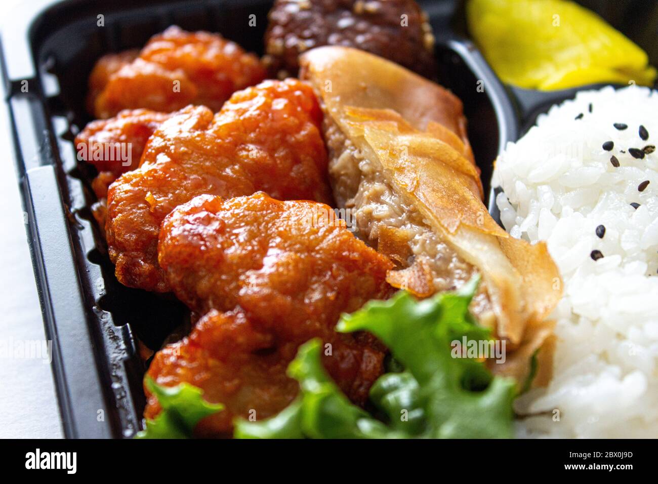 a box lunch, Japanese style lunch, Chinese food Stock Photo - Alamy