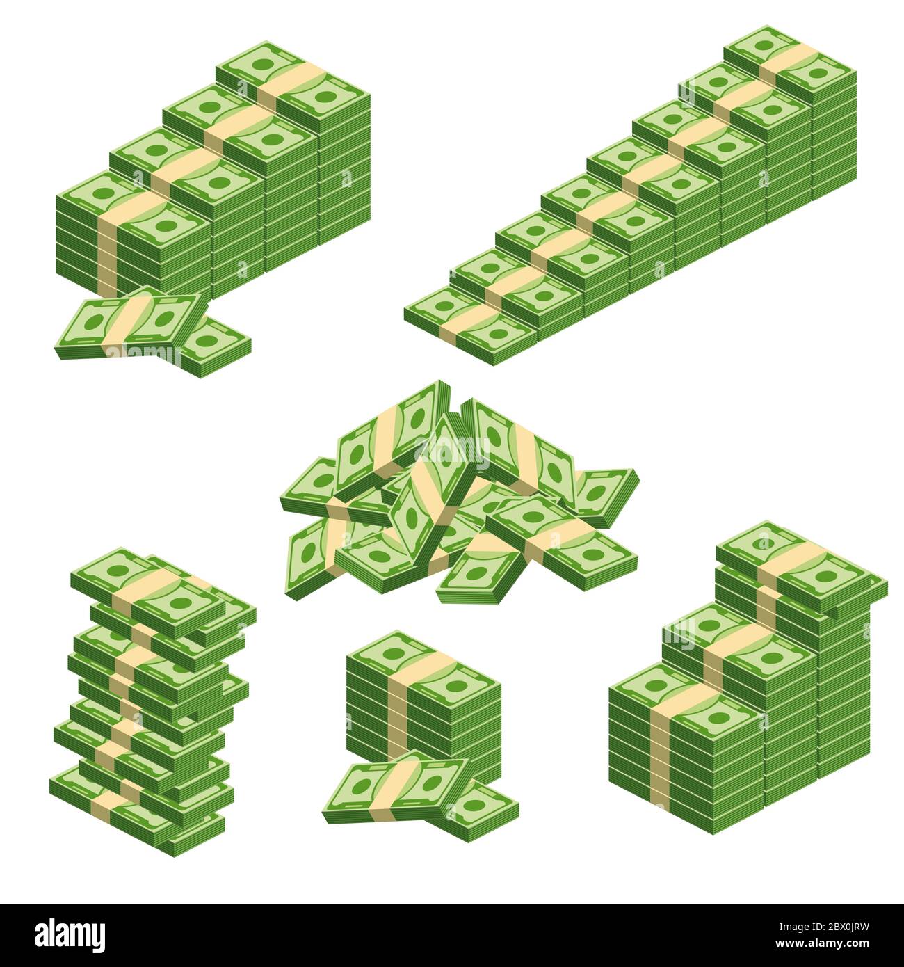 Huge packs of paper money. Bundle with cash bills. Keeping money in