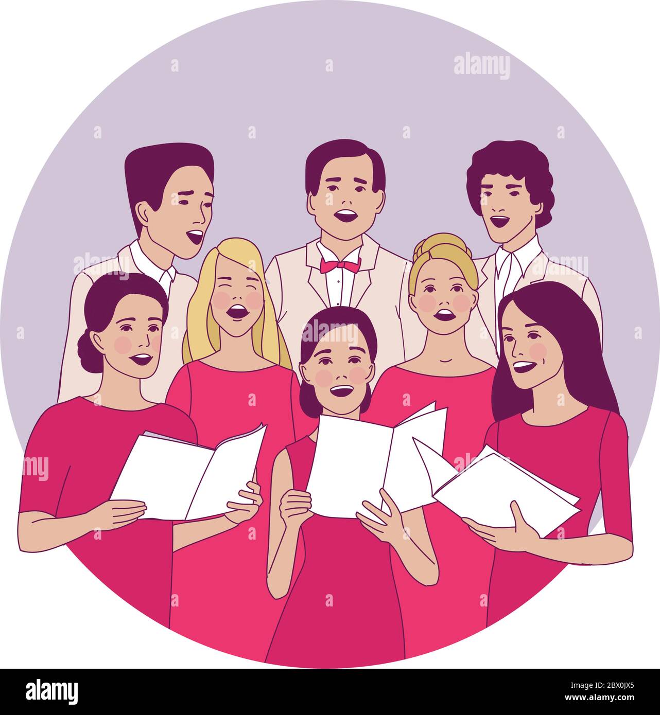 Chorus ensemble Stock Vector Images Alamy