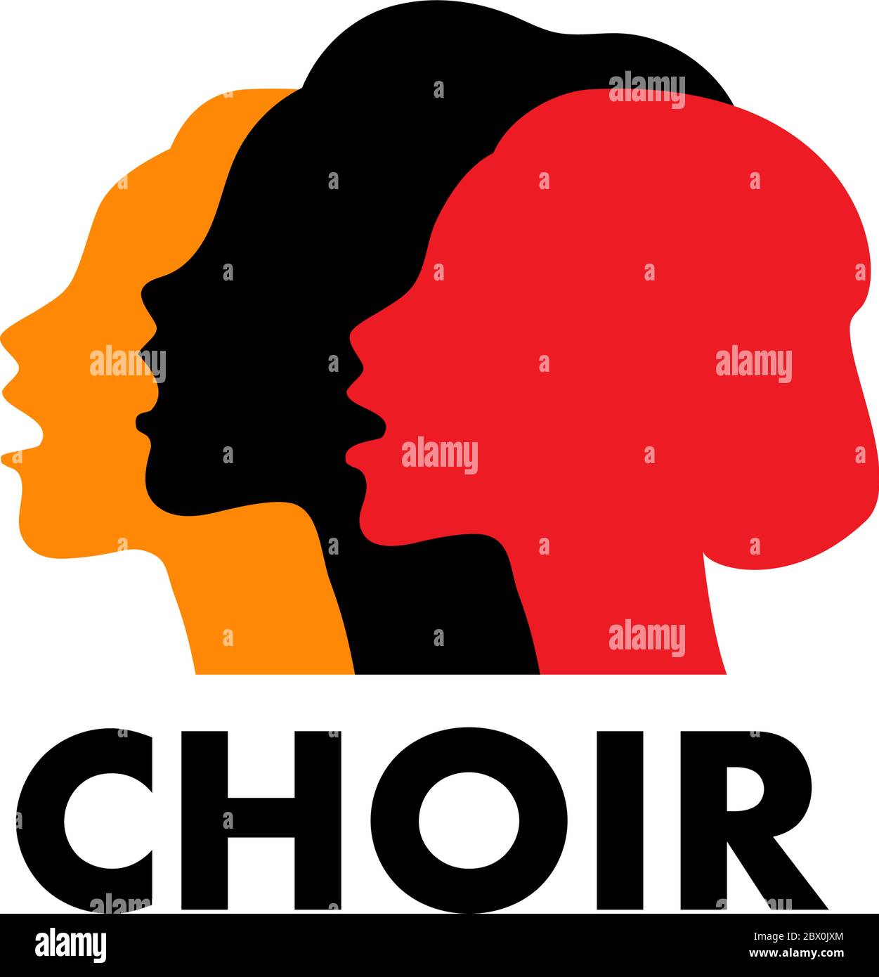 Choir logo vector illustration.  Stock Vector