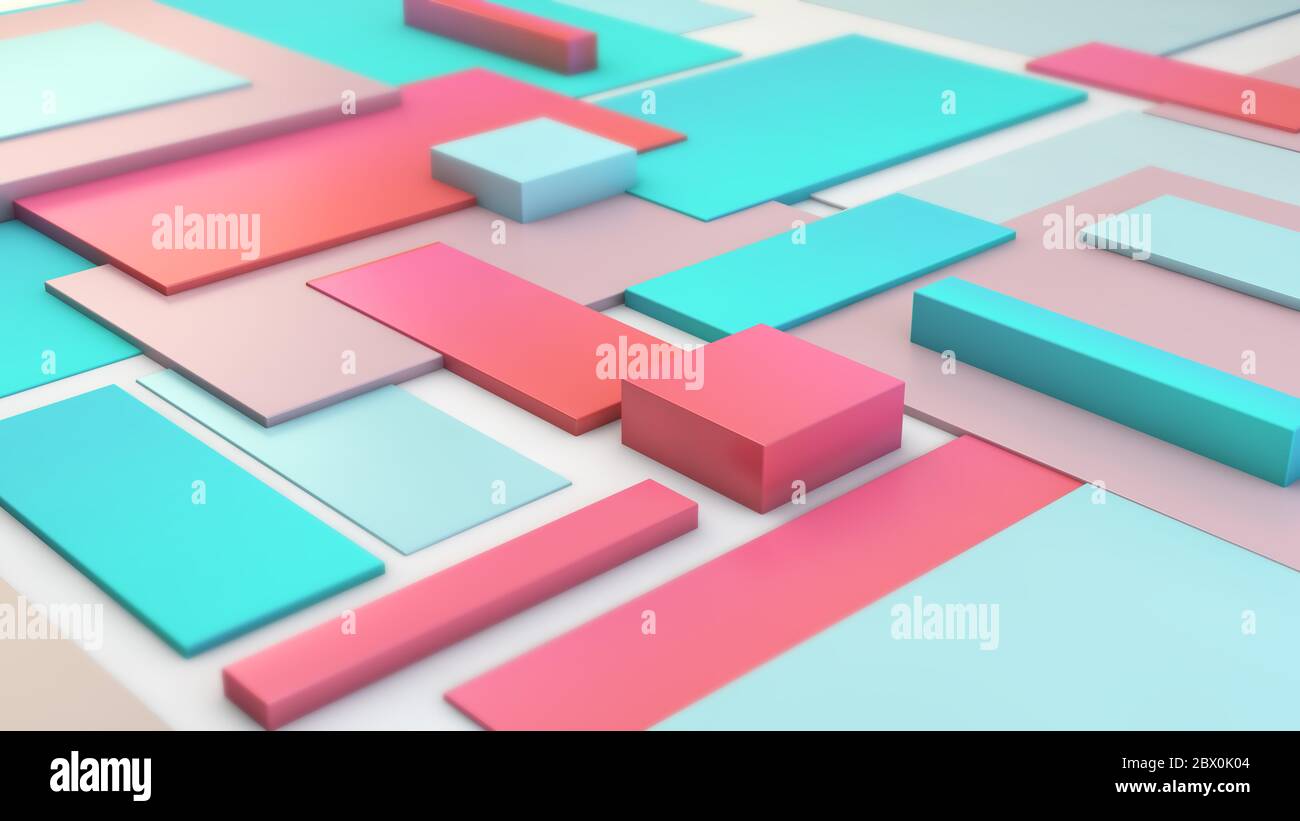 geometric shapes background 3d rendering Stock Photo - Alamy