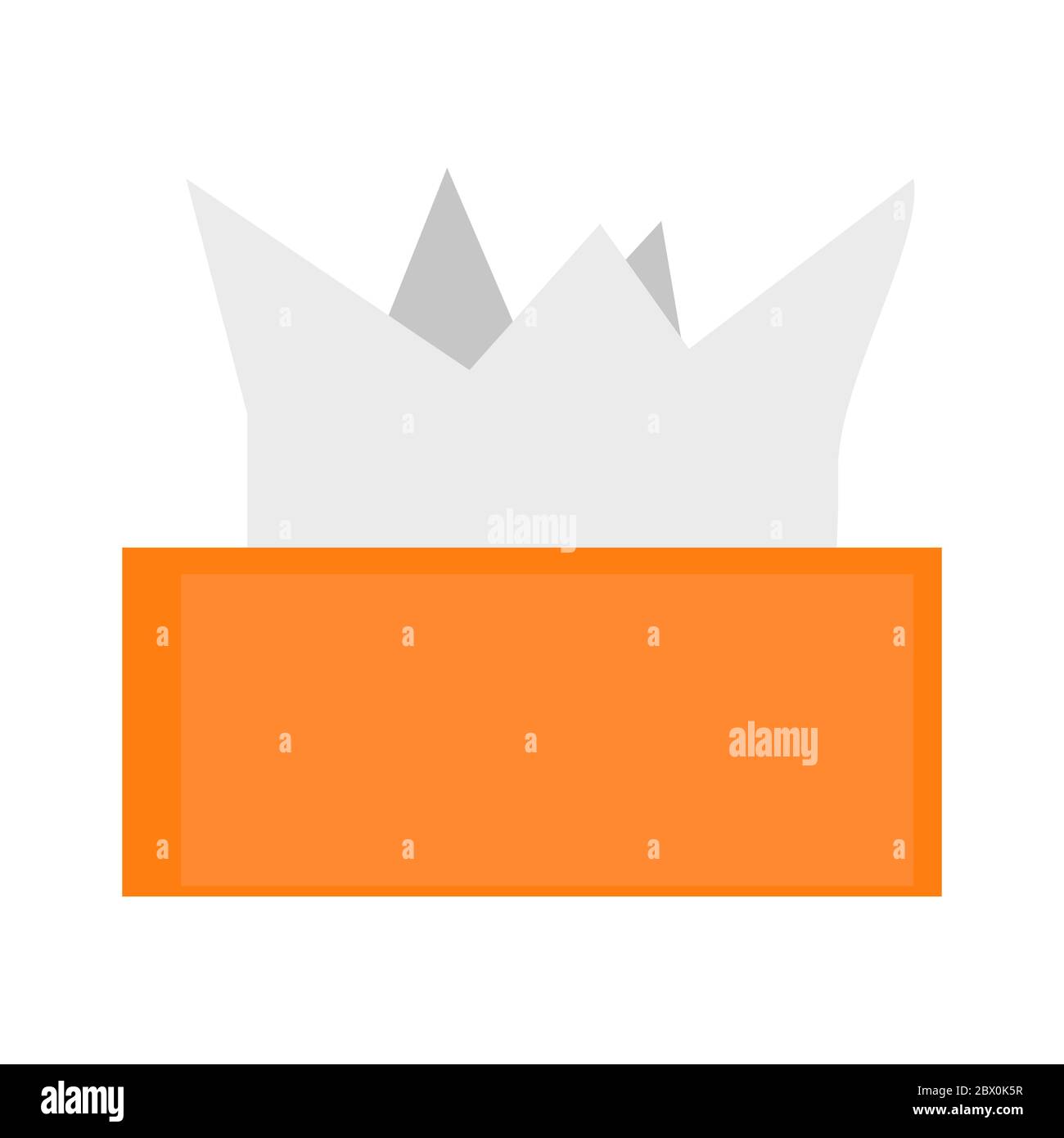 Paper napkins in a box. Flat style. Vector illustration Stock Vector