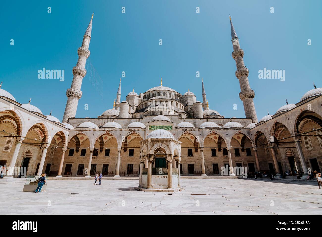 Entrance to the Blue Mosque in Istanbul, Turkey (Sultan Ahmet Mosque ...