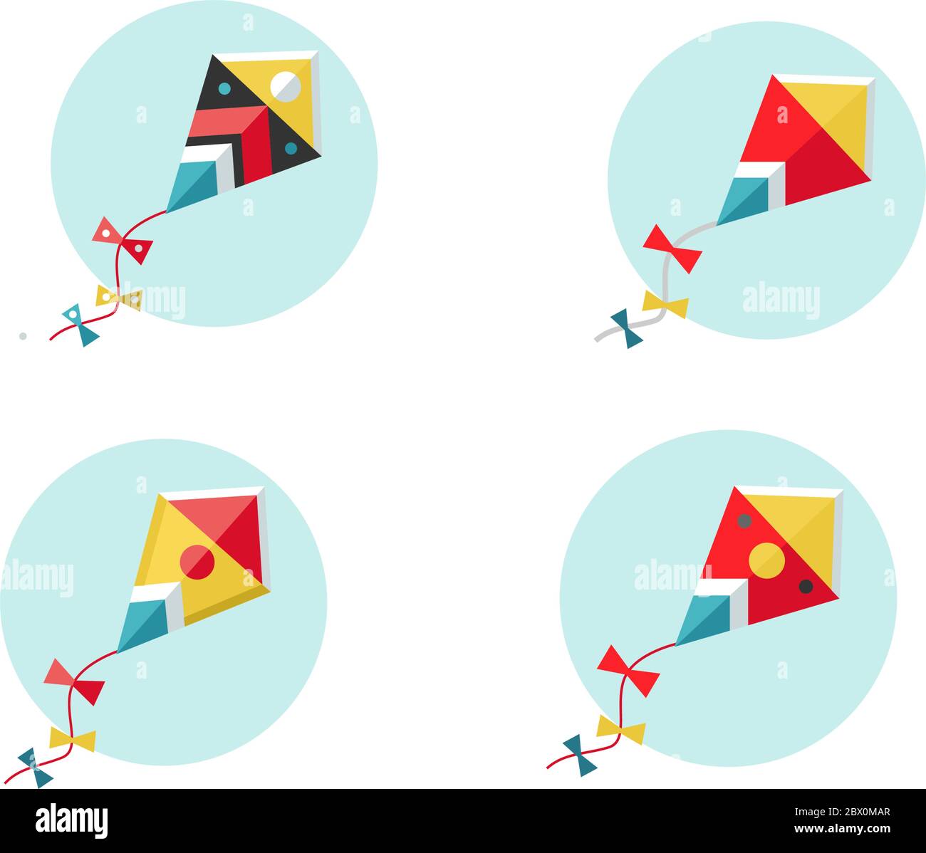 Kite String Vector Design Images, String Kite Icon Flat Vector, Icon,  Beautiful, Flat PNG Image For Free Download