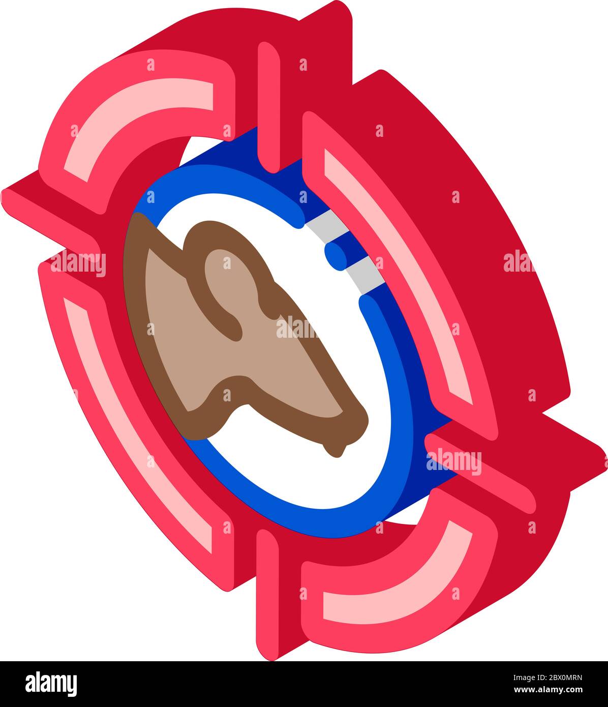 Mouse Target isometric icon vector illustration Stock Vector Image