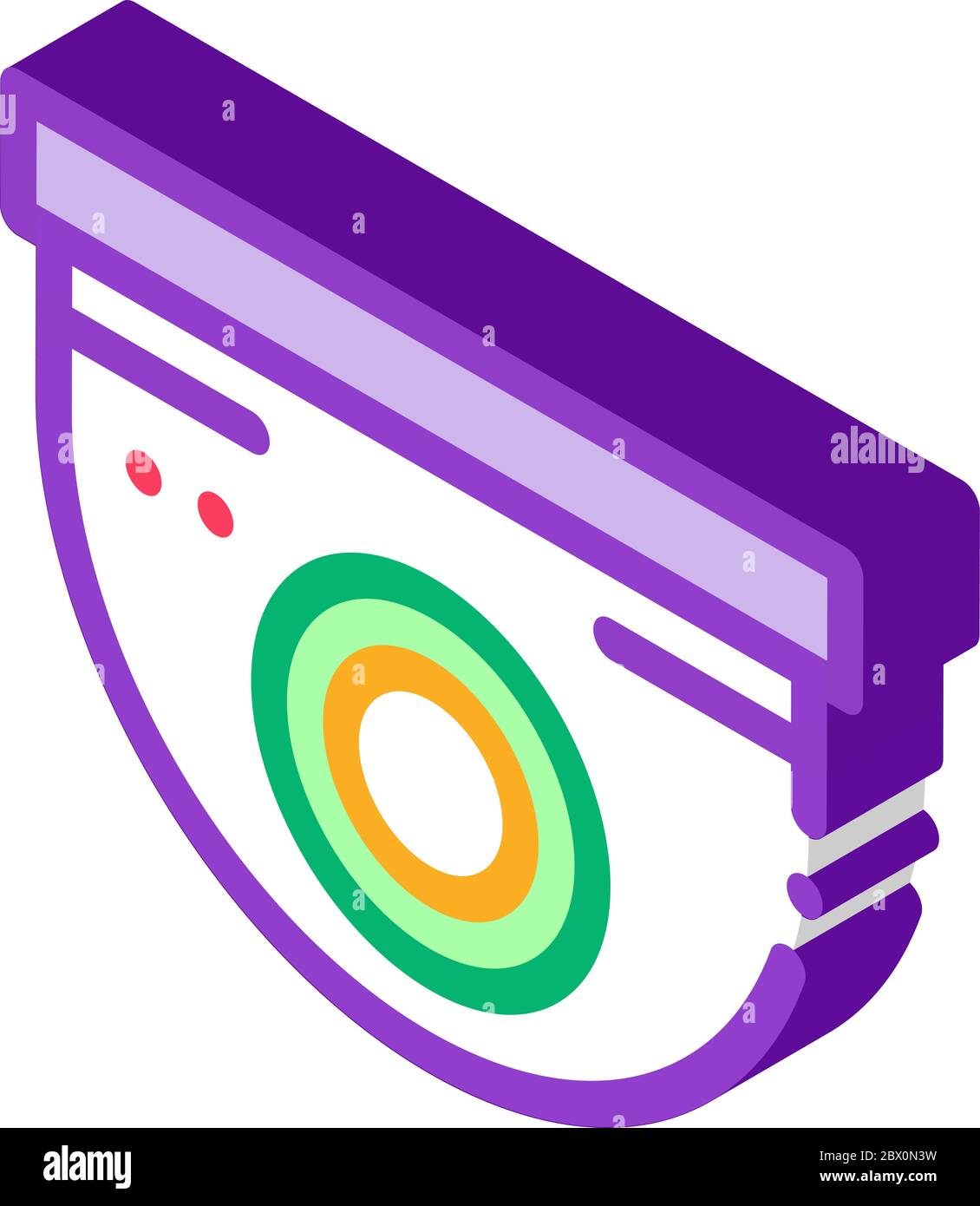 Security Surveillance Camera isometric icon vector illustration Stock Vector