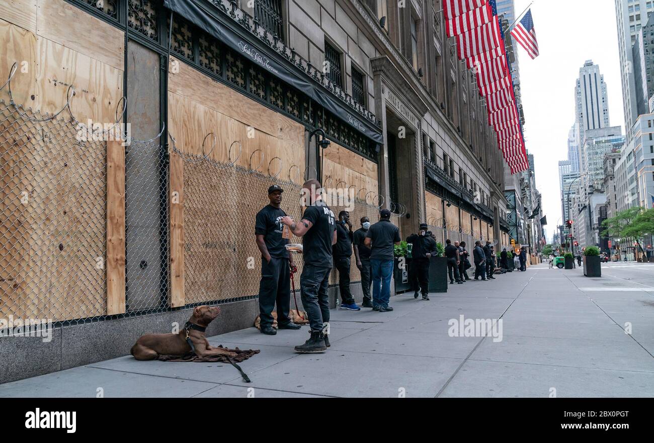 New York, United States. 03rd June, 2020. View of Saks 5th Avenue ...