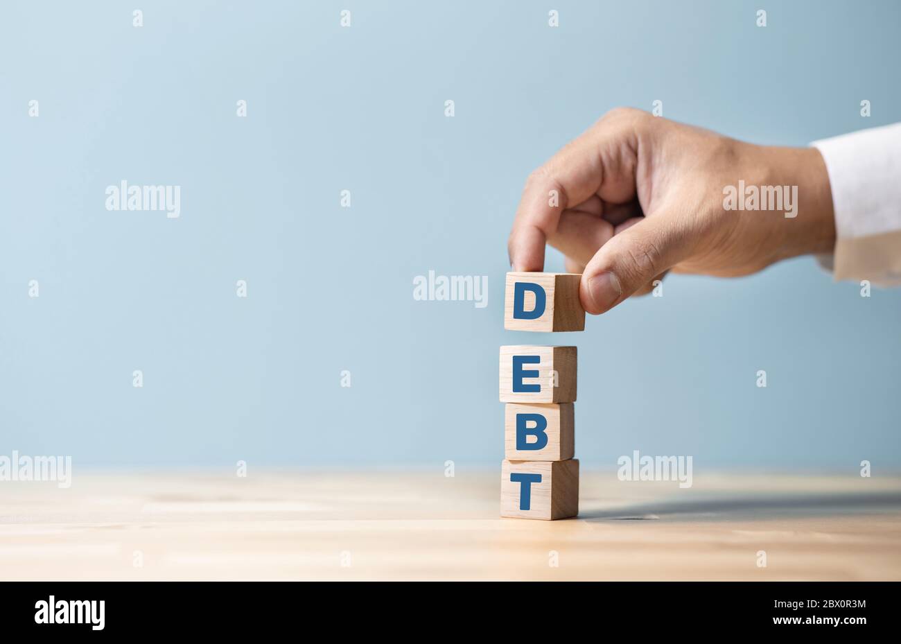 Debt growing in business banking.npl overdraft concepts.crisis of investment.financial management and planning. Stock Photo