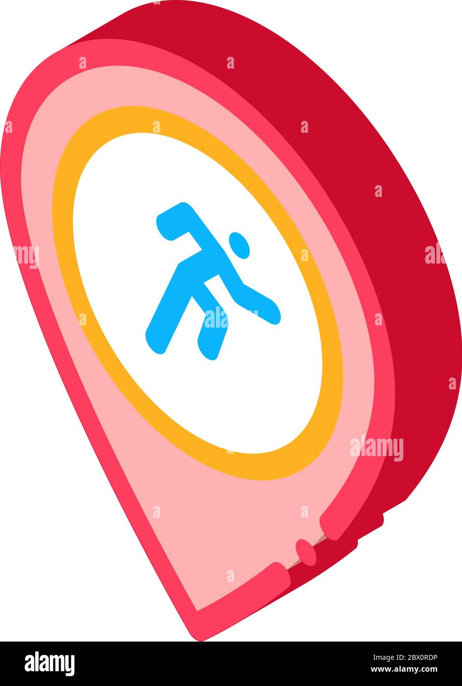 Runner Athlete Geolocation isometric icon vector illustration Stock ...