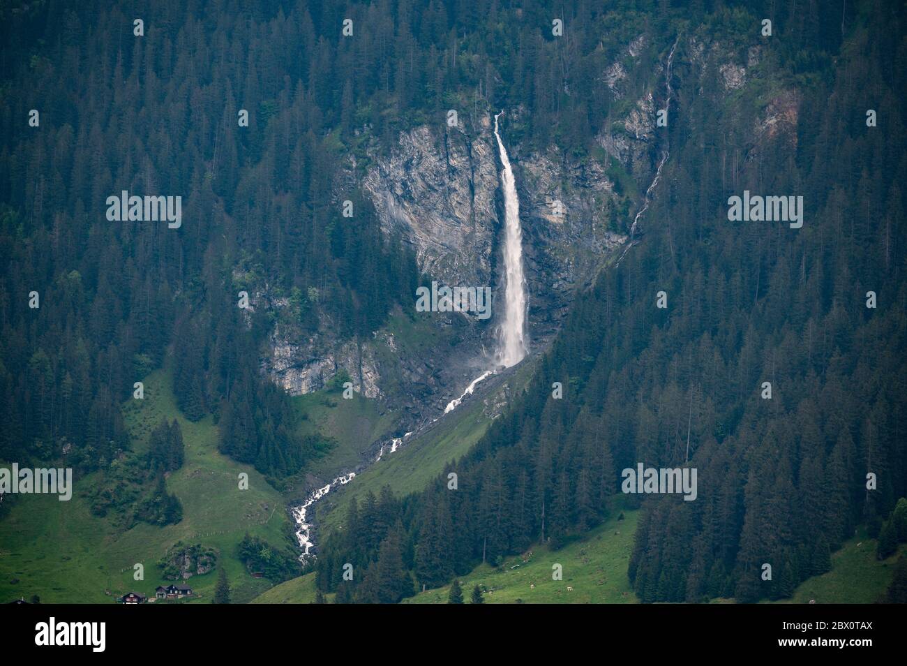 Stäuber Wasserfall im Schächental am Klausenpass, Uri Stock Photo