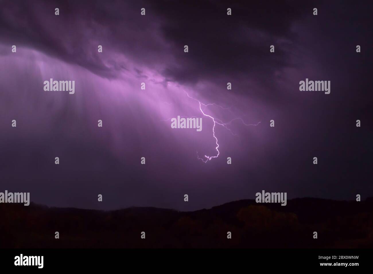 lightning in the night sky Stock Photo - Alamy