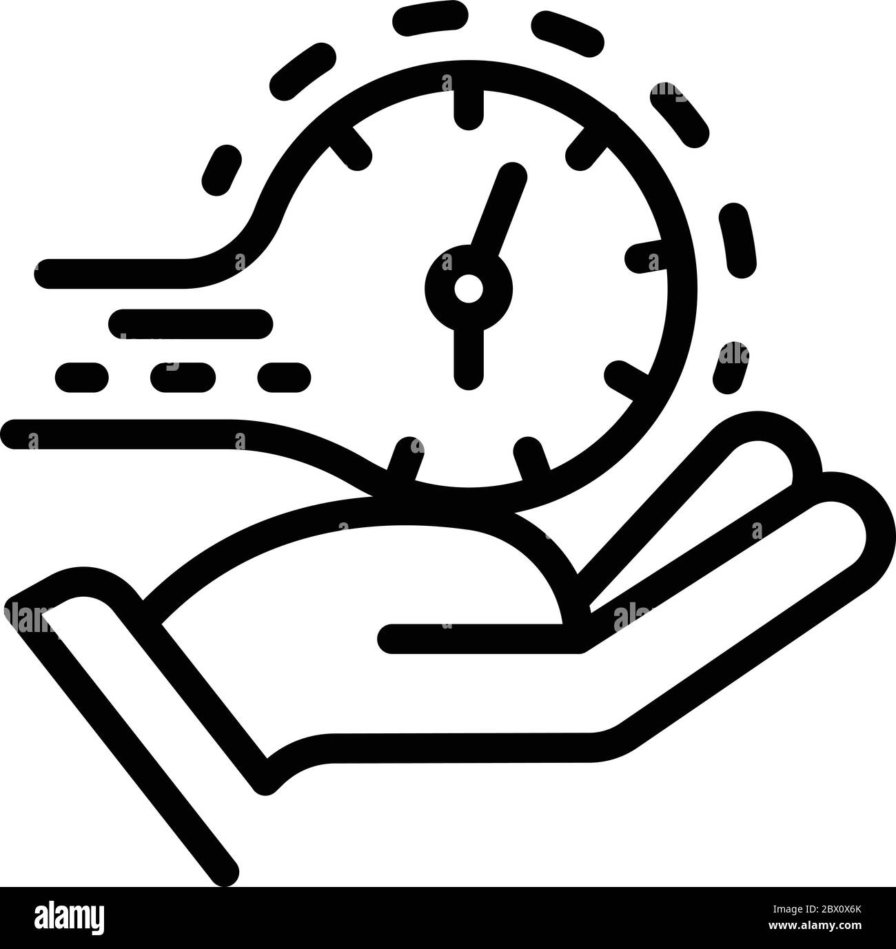 Keep parcel shipping icon, outline style Stock Vector