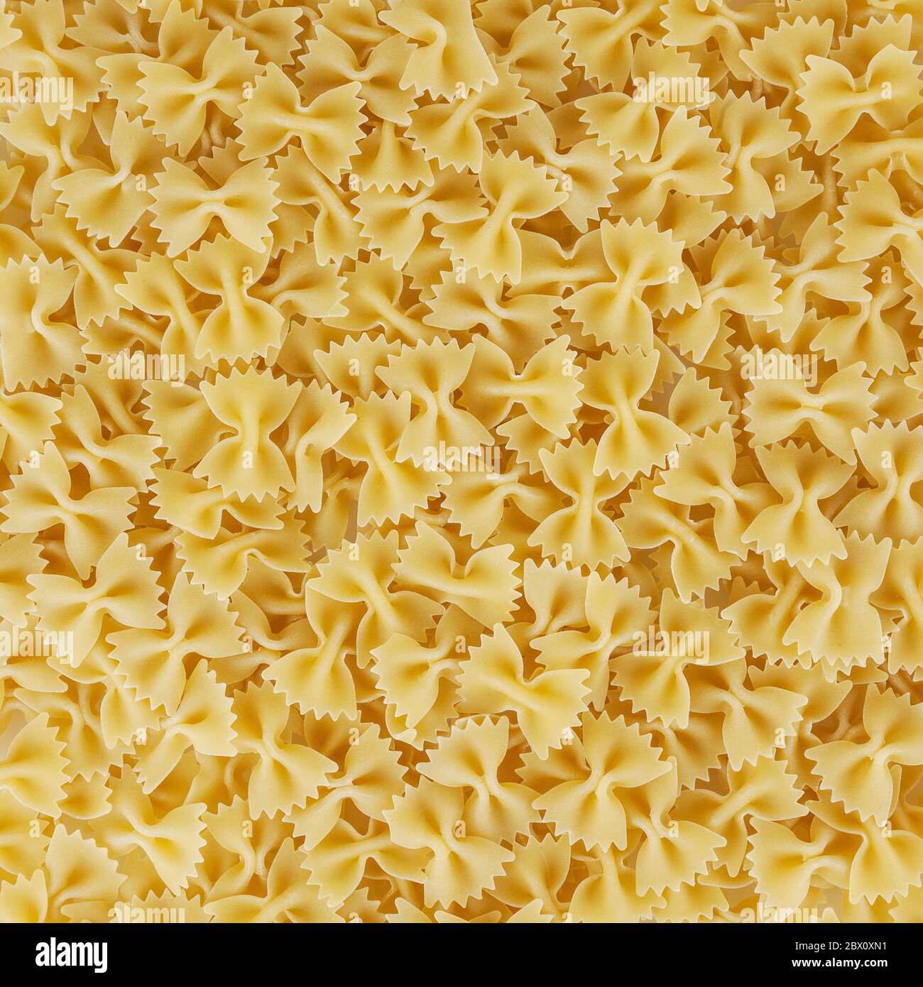 Bow tie pasta background Stock Photo