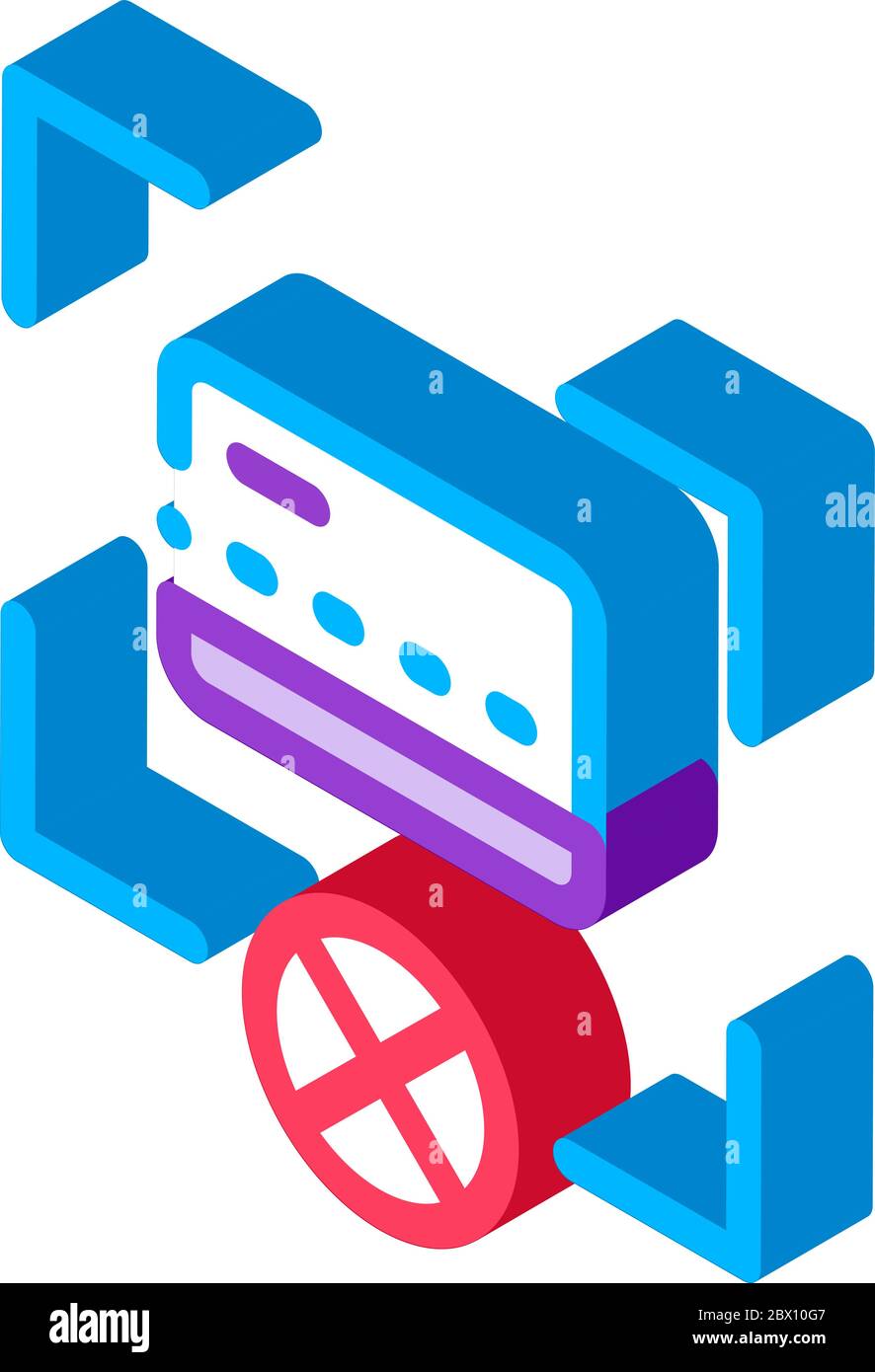Credit Card Target isometric icon vector illustration Stock Vector ...