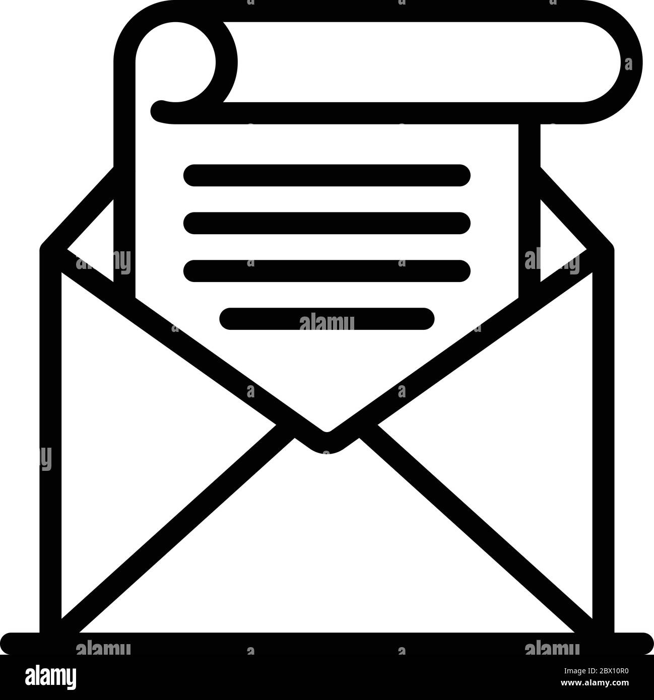 Tv mail icon, outline style Stock Vector Image & Art - Alamy