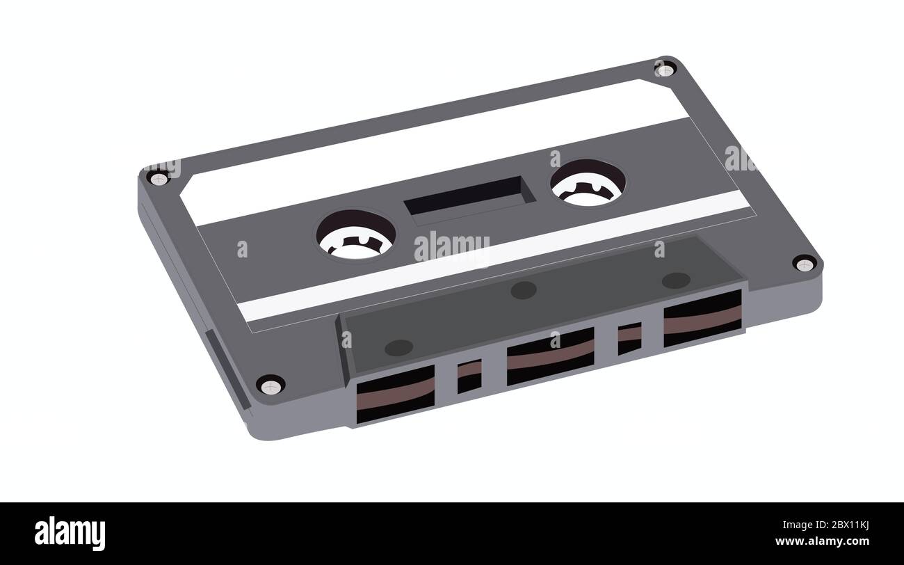 Vector Isolated Illustration of a Cassette Tape Stock Vector Image ...