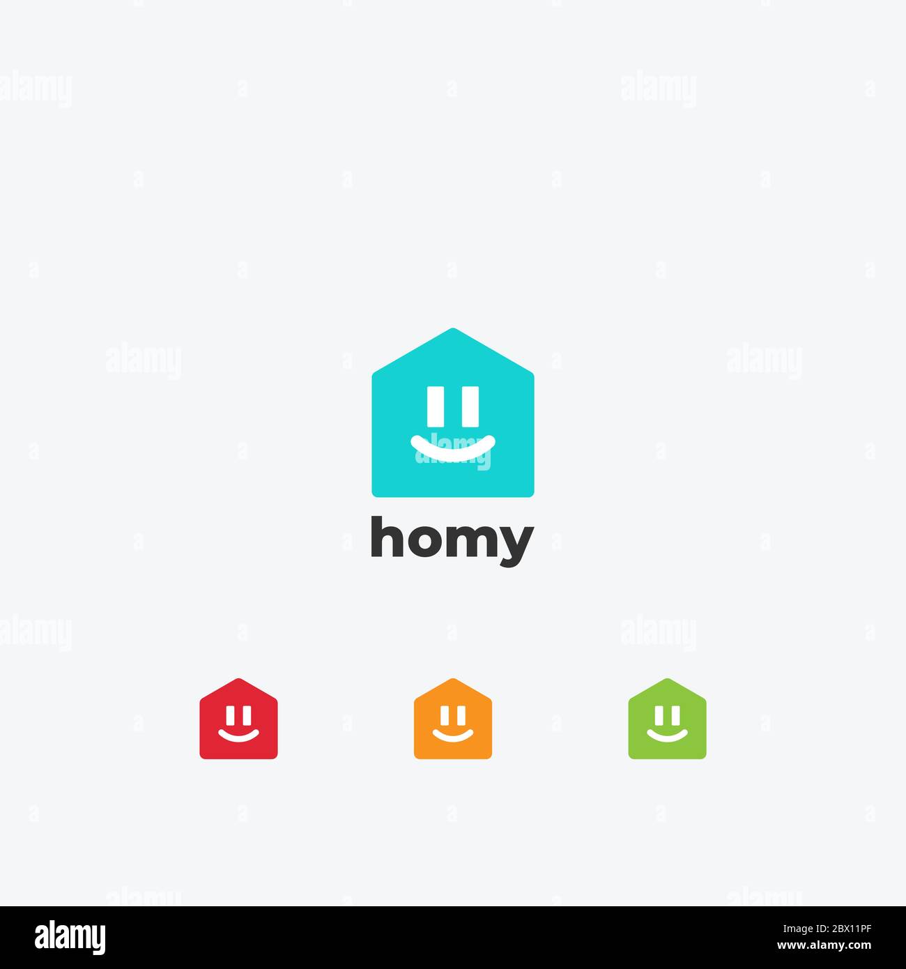 Simple Smiley Modern House Logo Design Stock Vector Image & Art Alamy