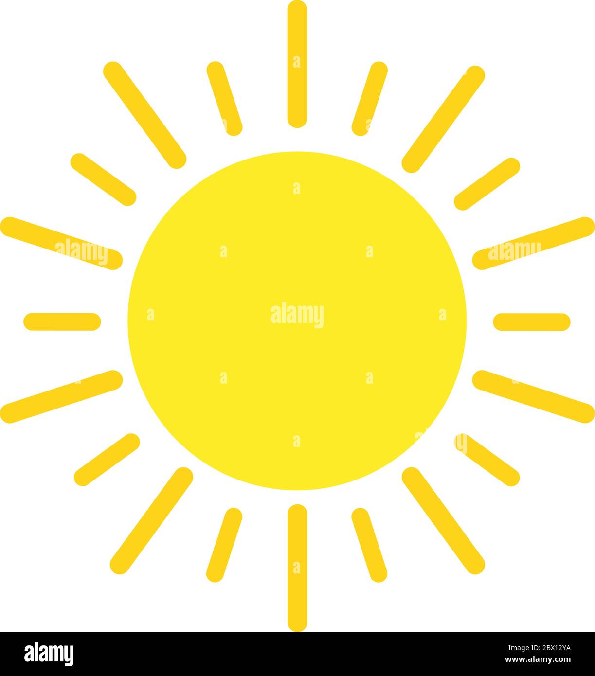 Sun icon vector illustration isolated on white background Stock Vector