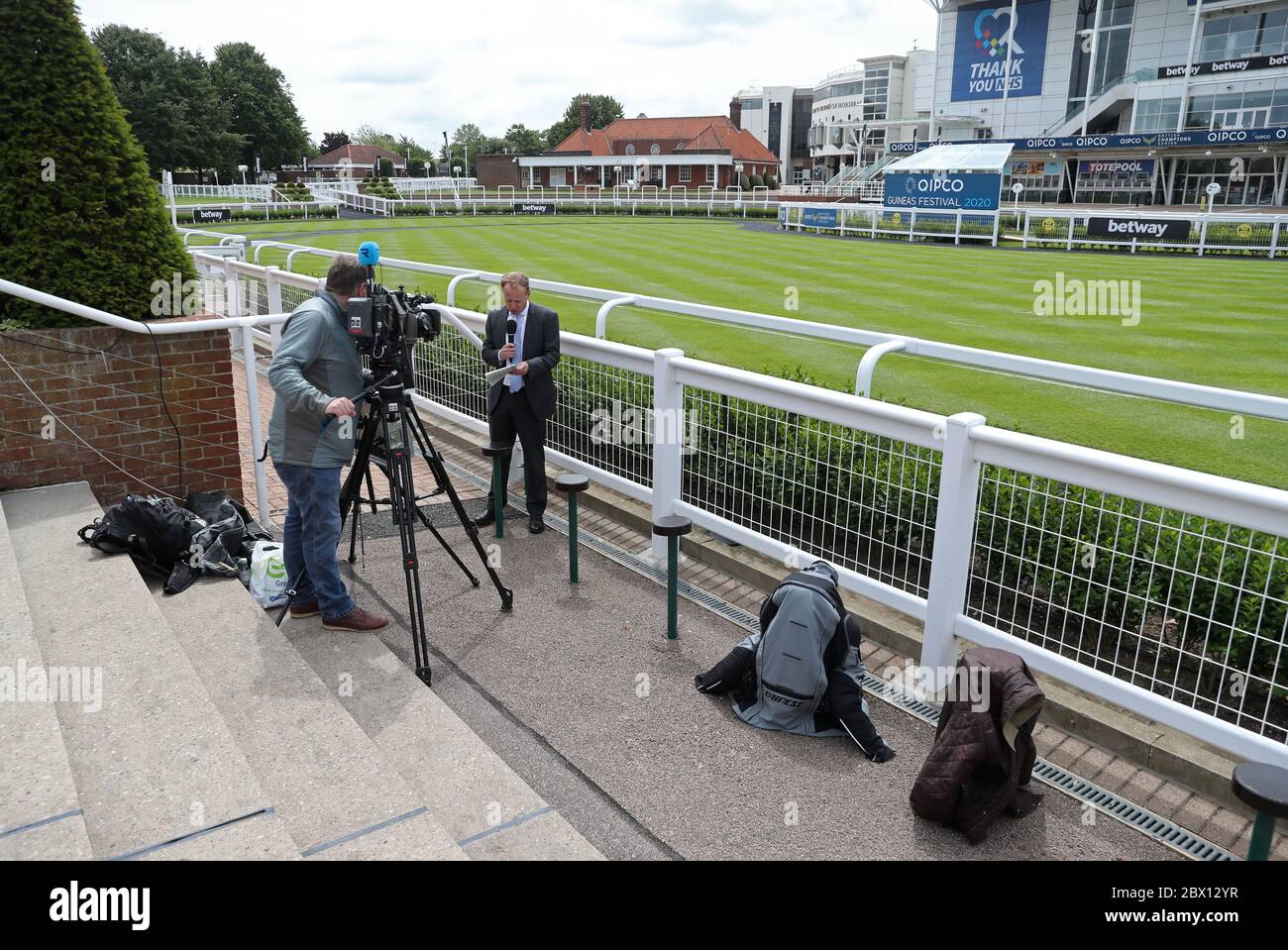 Empty parade ring newmarket racecourse hires stock photography and