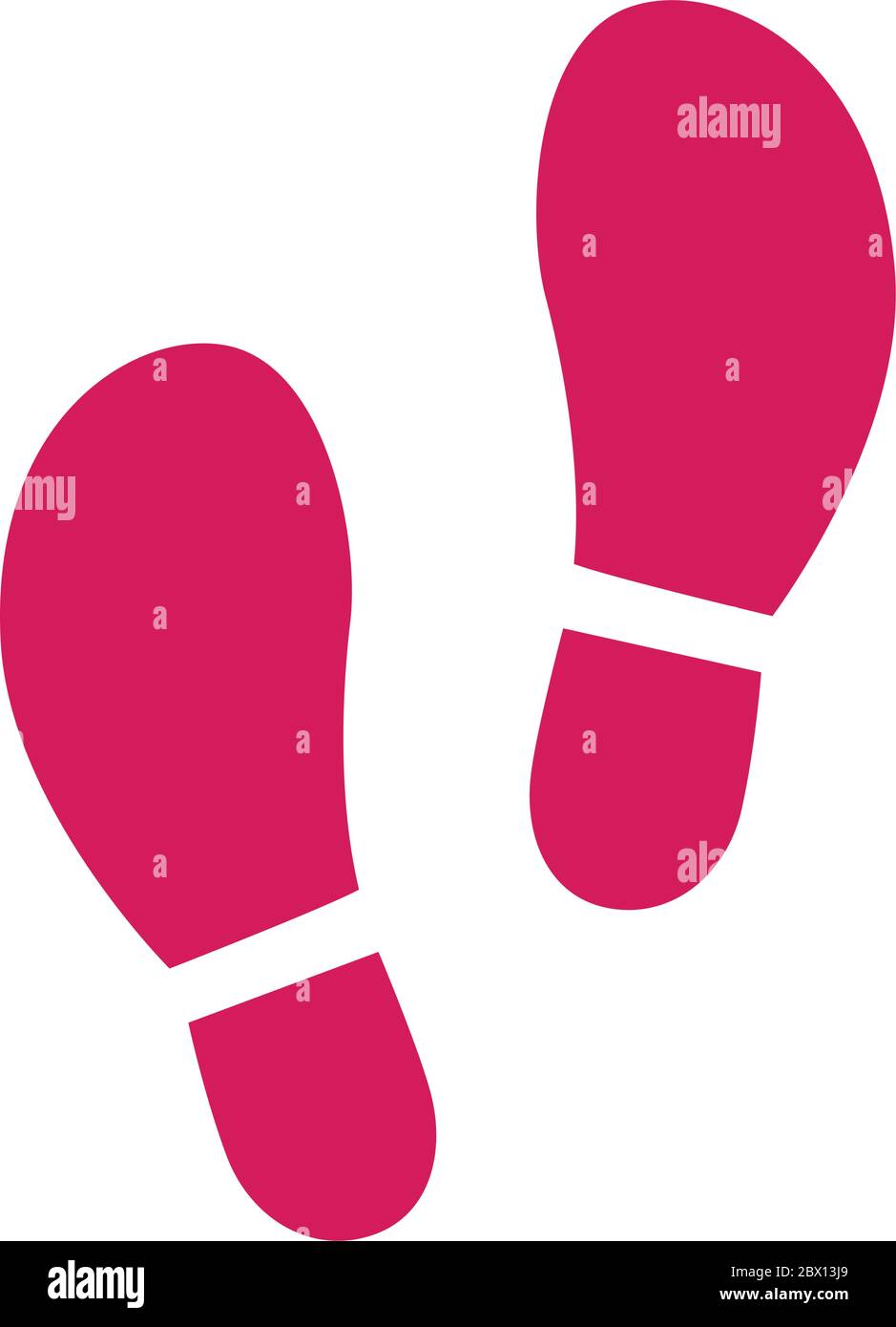 Footprint vector icon symbol human foot print illustration Stock Vector