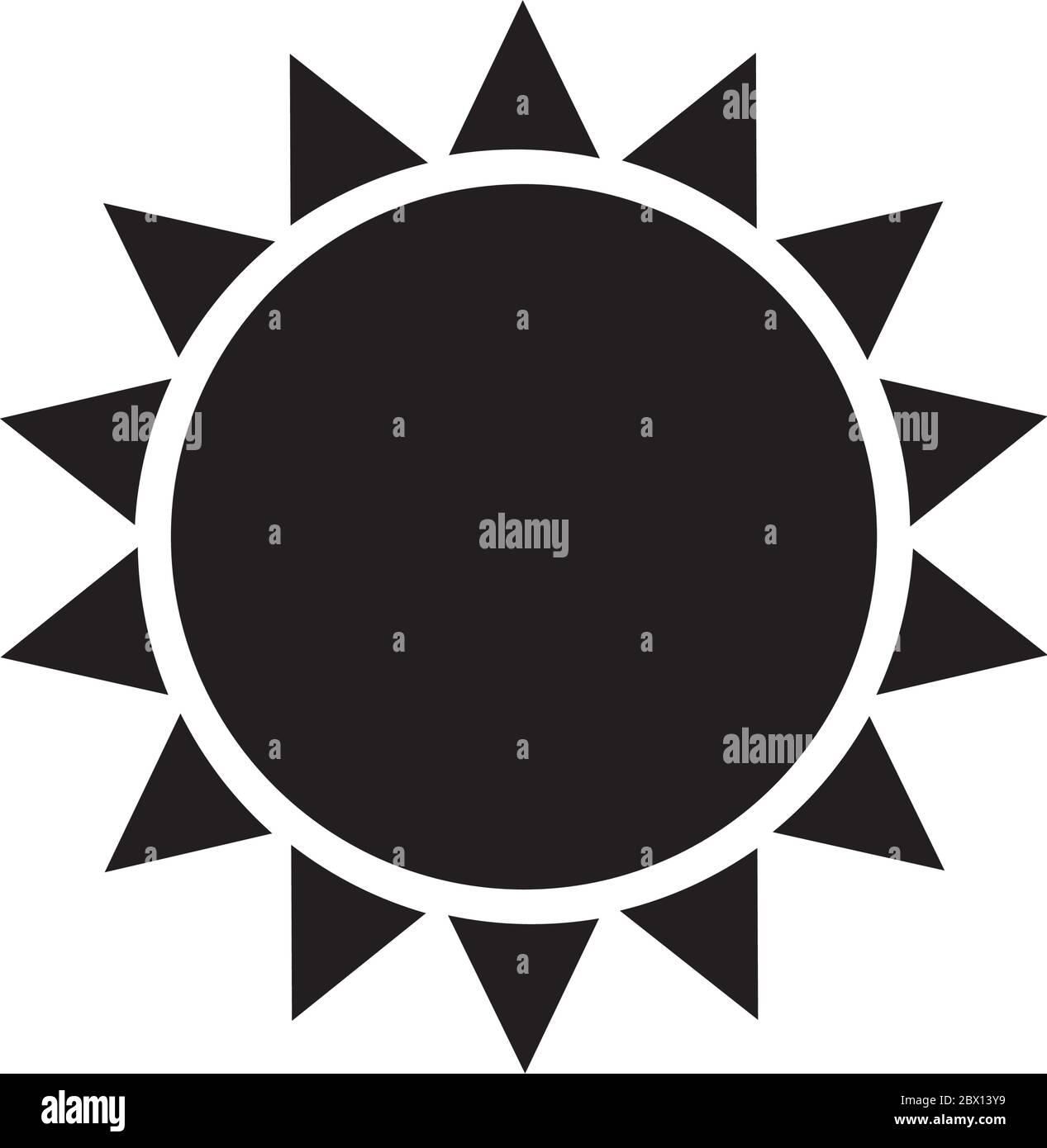 Sun icon illustration isolated on white background vector Stock Vector ...