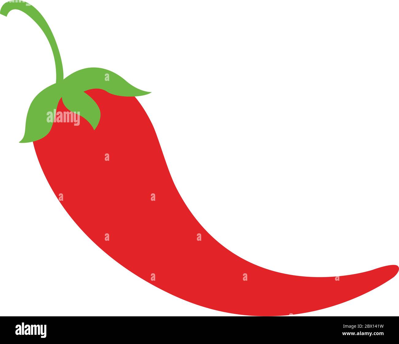 chili pepper red flat mexican icon jalapeno vector illustration ...