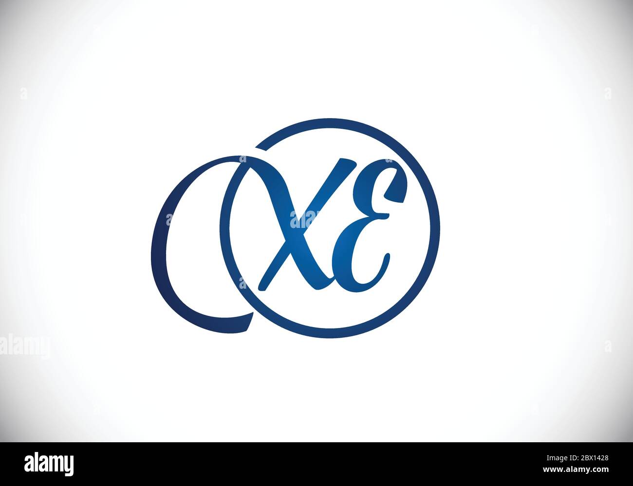 Initial Monogram Letter X E Logo Design Vector Template. X E Letter ...