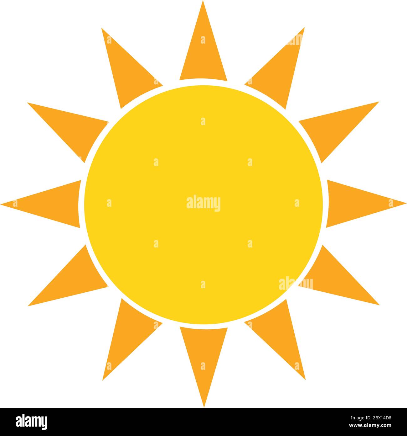 sun icon vector illustration isolated on white background Stock Vector