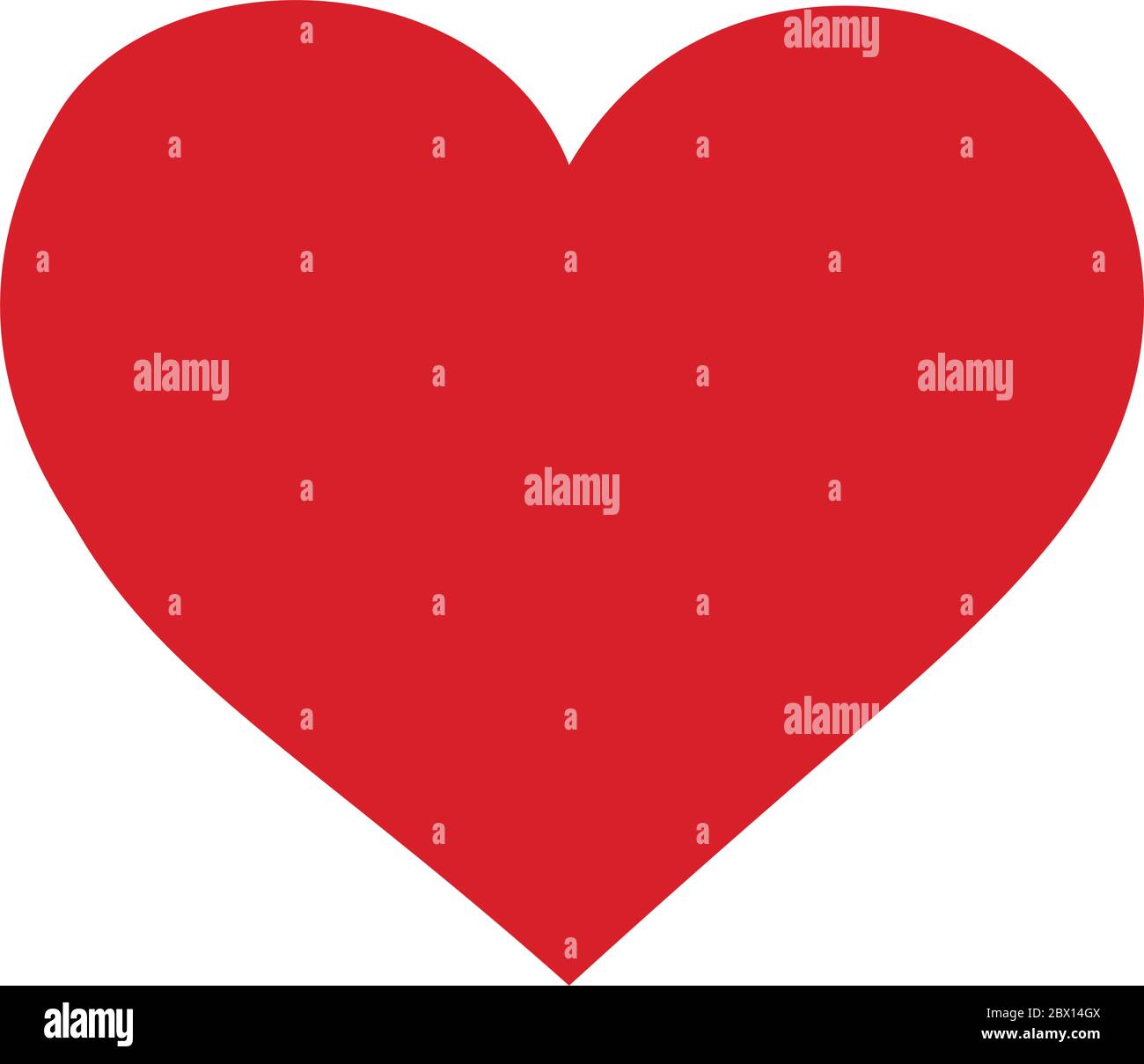 red heart vector icon love valentine icon vector isolated Stock Vector