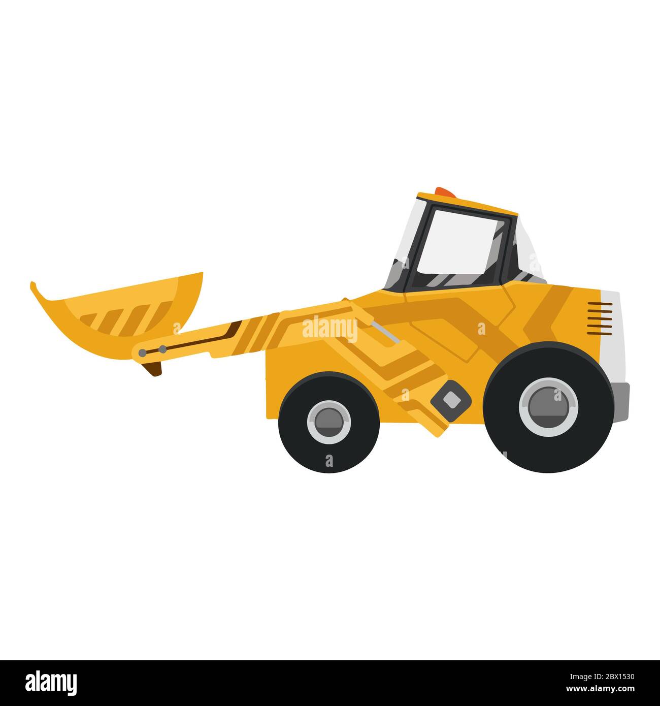cartoon Bulldozer digger construction vehicle vector illustration. jcb  Stock Photo - Alamy