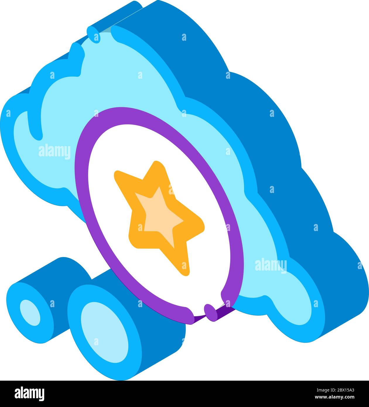 Star Bonus Cloud isometric icon vector illustration Stock Vector Image ...