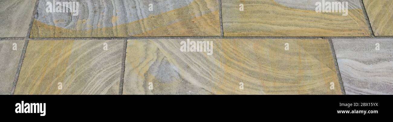 Panorama Brown ceramic floor tiles closeup texture Stock Photo