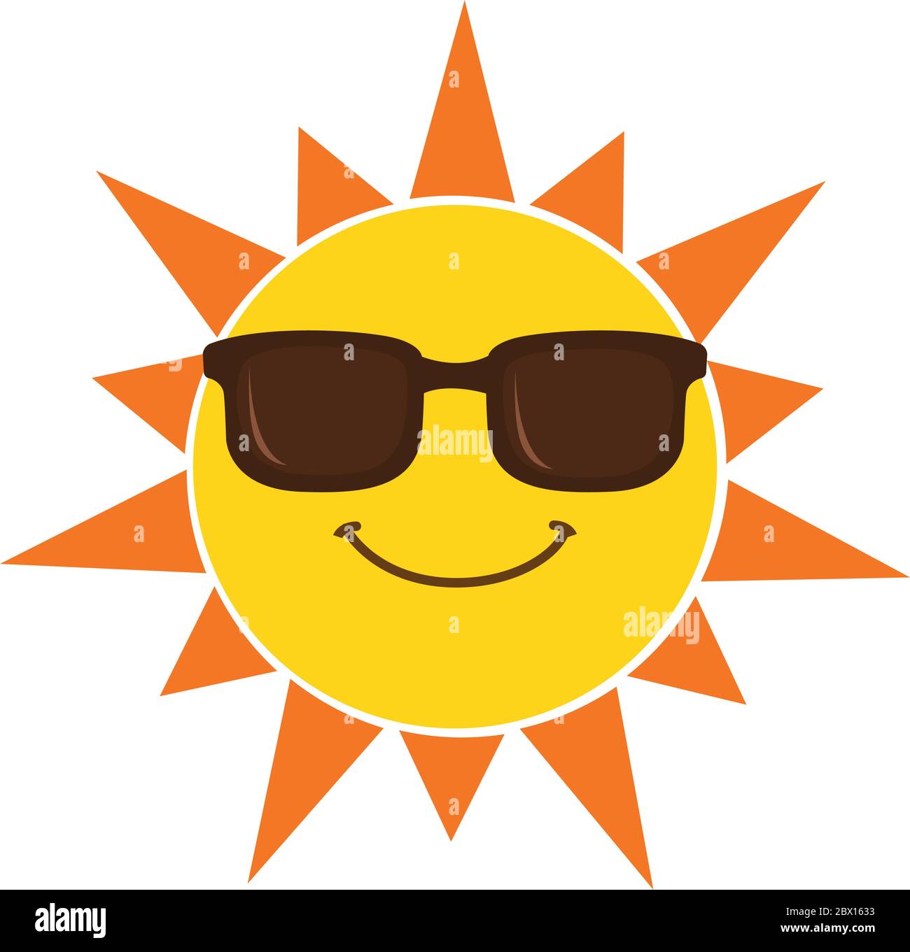 Cartoon sun with glasses on sale