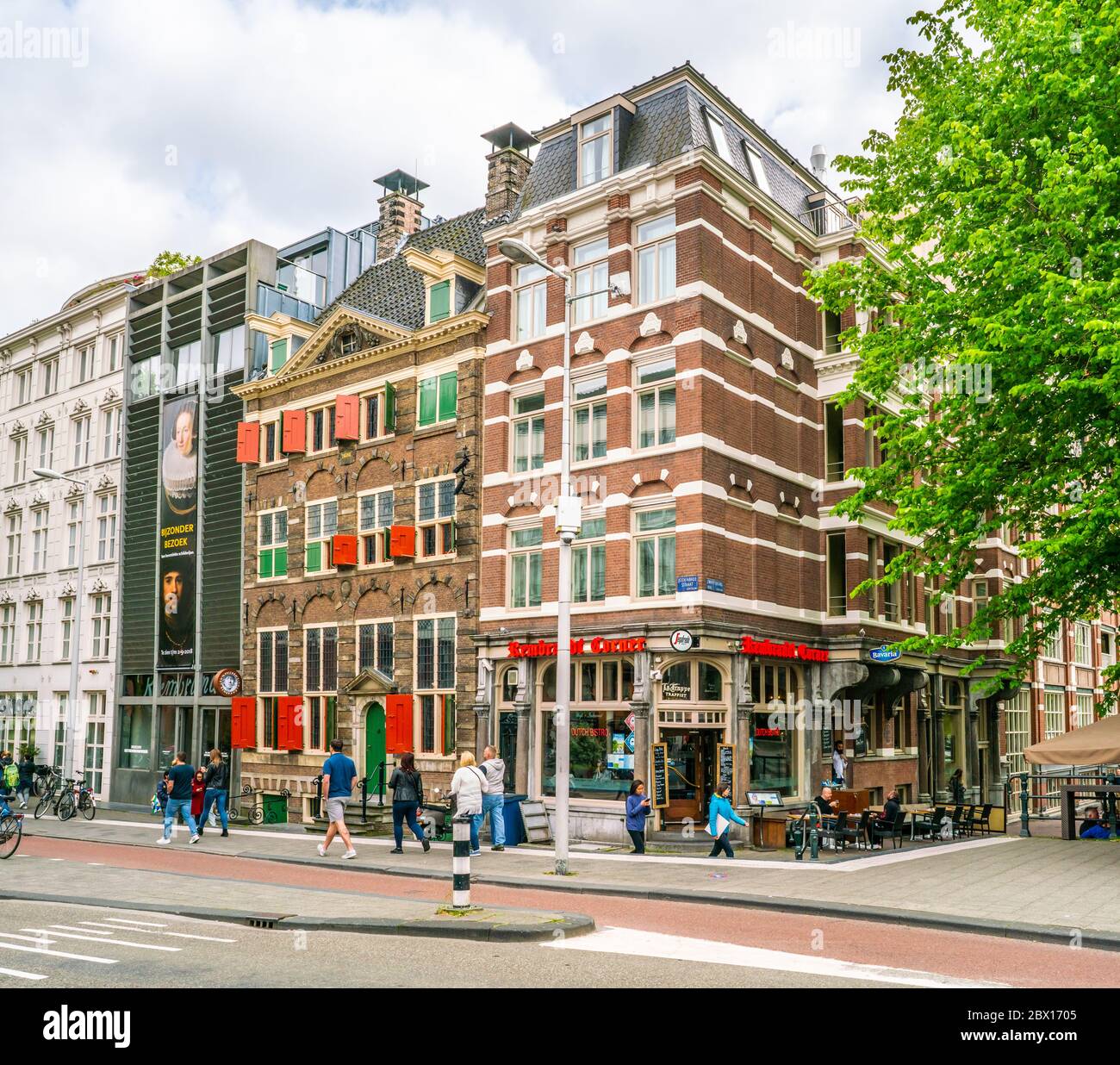 Amsterdam May 18 2018 - The Rembrandt House Museum where Rembrandt painted most of his paitings in the old Jewish quarter of Amsterdam Stock Photo