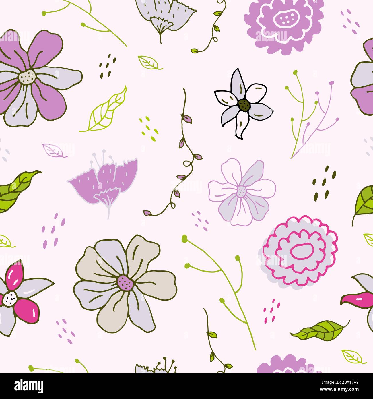 Floral seamless pattern in pink colors for package Stock Vector Image ...