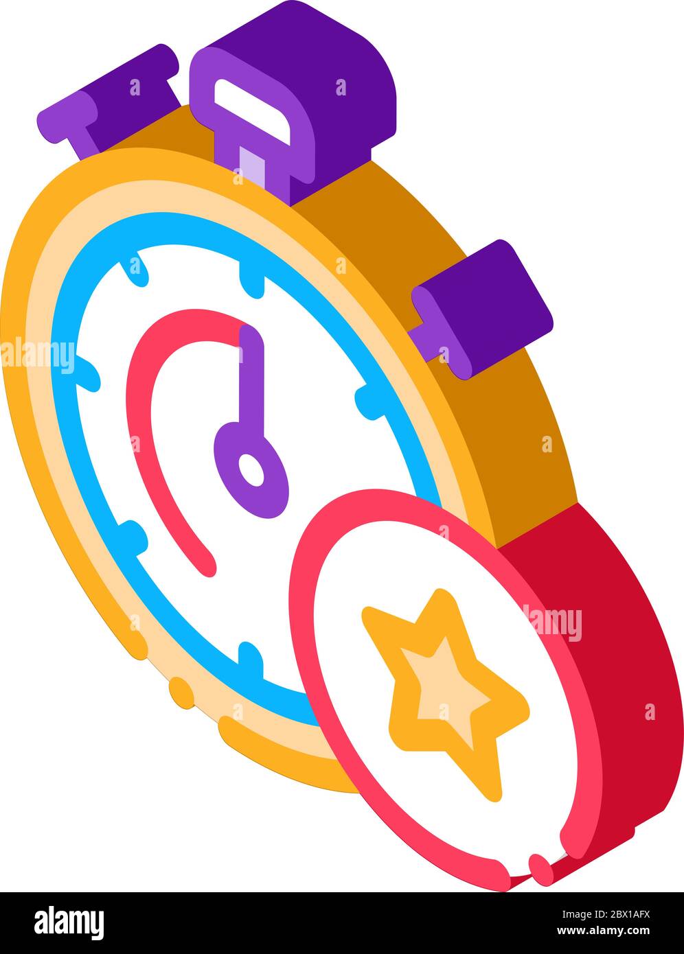 Bonus Stopwatch Concept isometric icon vector illustration Stock Vector ...