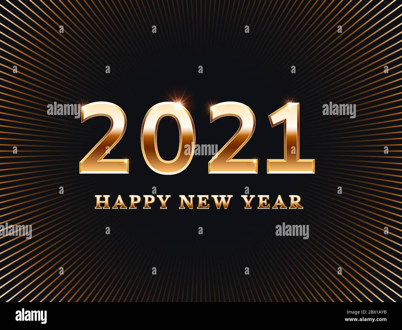 Happy New Year 21 Card Vector Template Banner Stock Vector Image Art Alamy