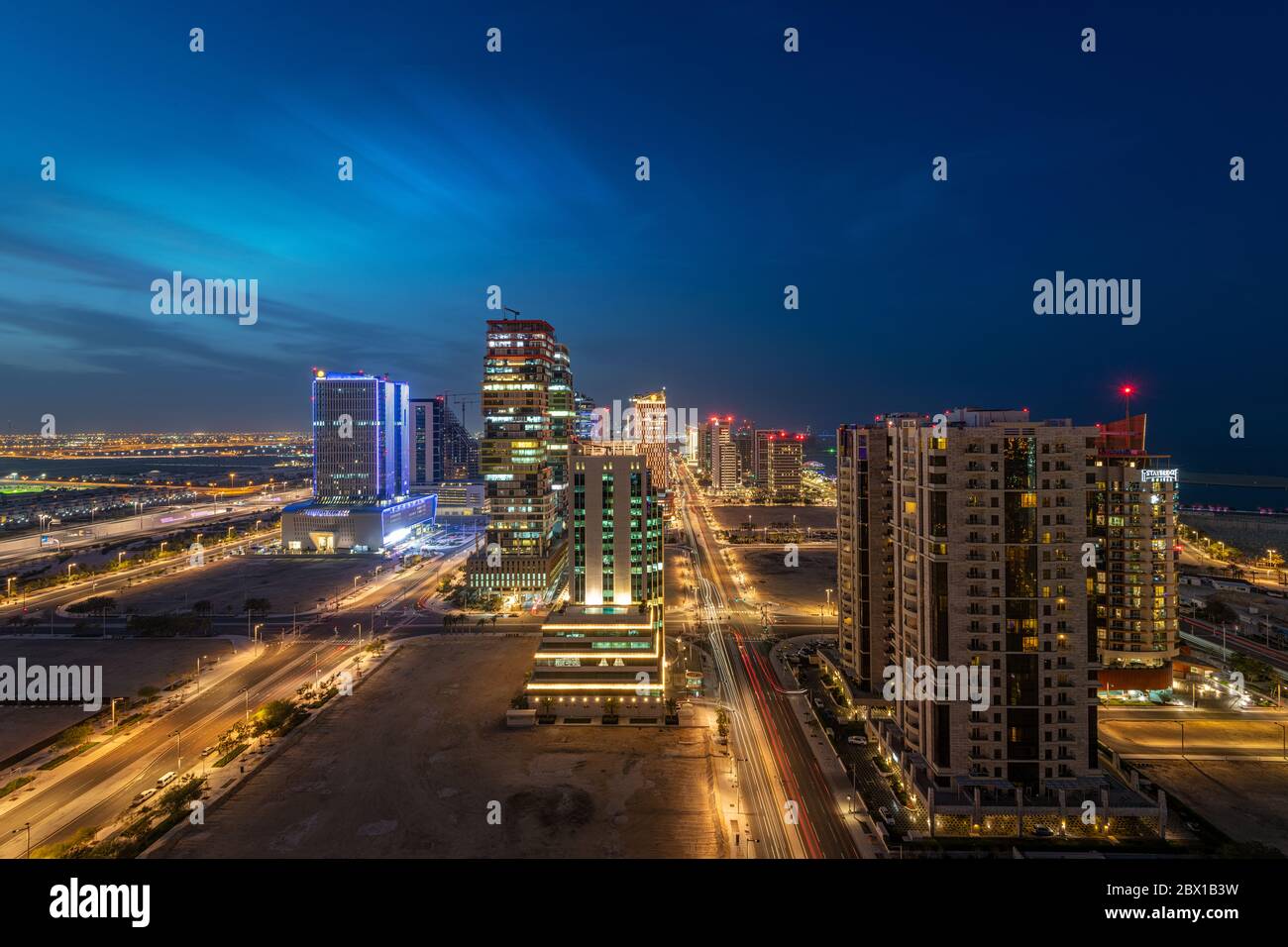 Beautiful City Scape Of Lusail City Night View Of Lusail City Stock Photo Alamy