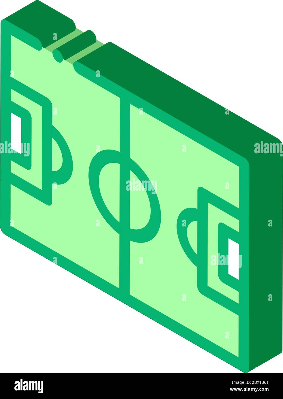 Football Field isometric icon vector illustration Stock Vector Image ...