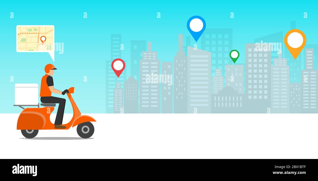 Lorry e scooter Stock Vector Images Alamy