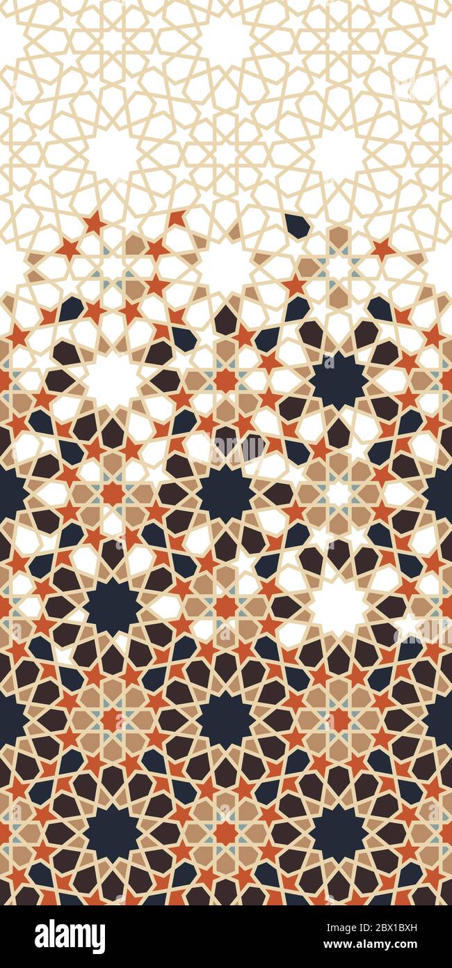 Islamic Arabic Seamless Vector Pattern Texture Background Geometric Halftone Arabic Texture With Color Tile Disintegration Stock Vector Image Art Alamy