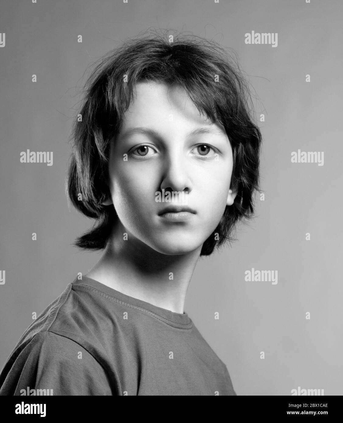Portrait of a Teenage Boy. Stock Photo