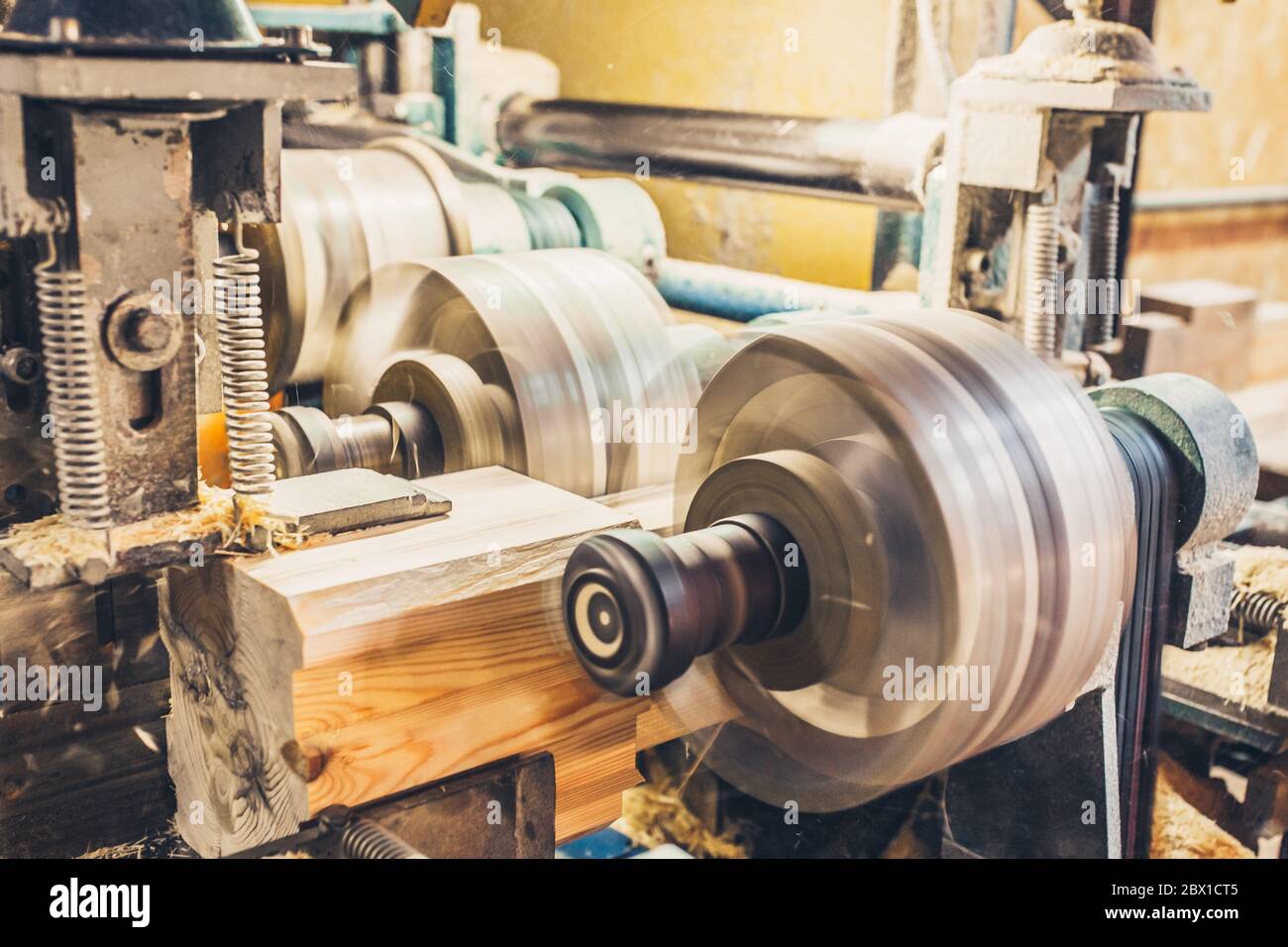 Woodworking factory the production of building materials from timber